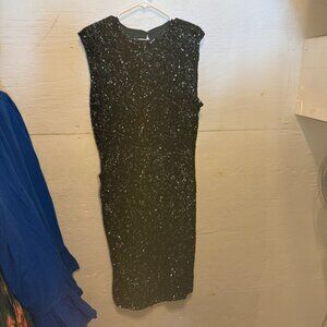 Green sequin Express dress